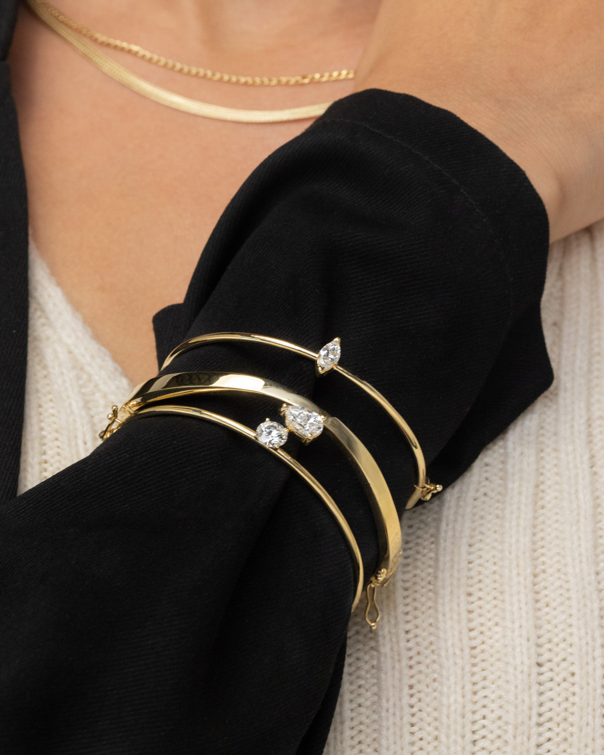 The Marquise Barely There Bangle - Image 5