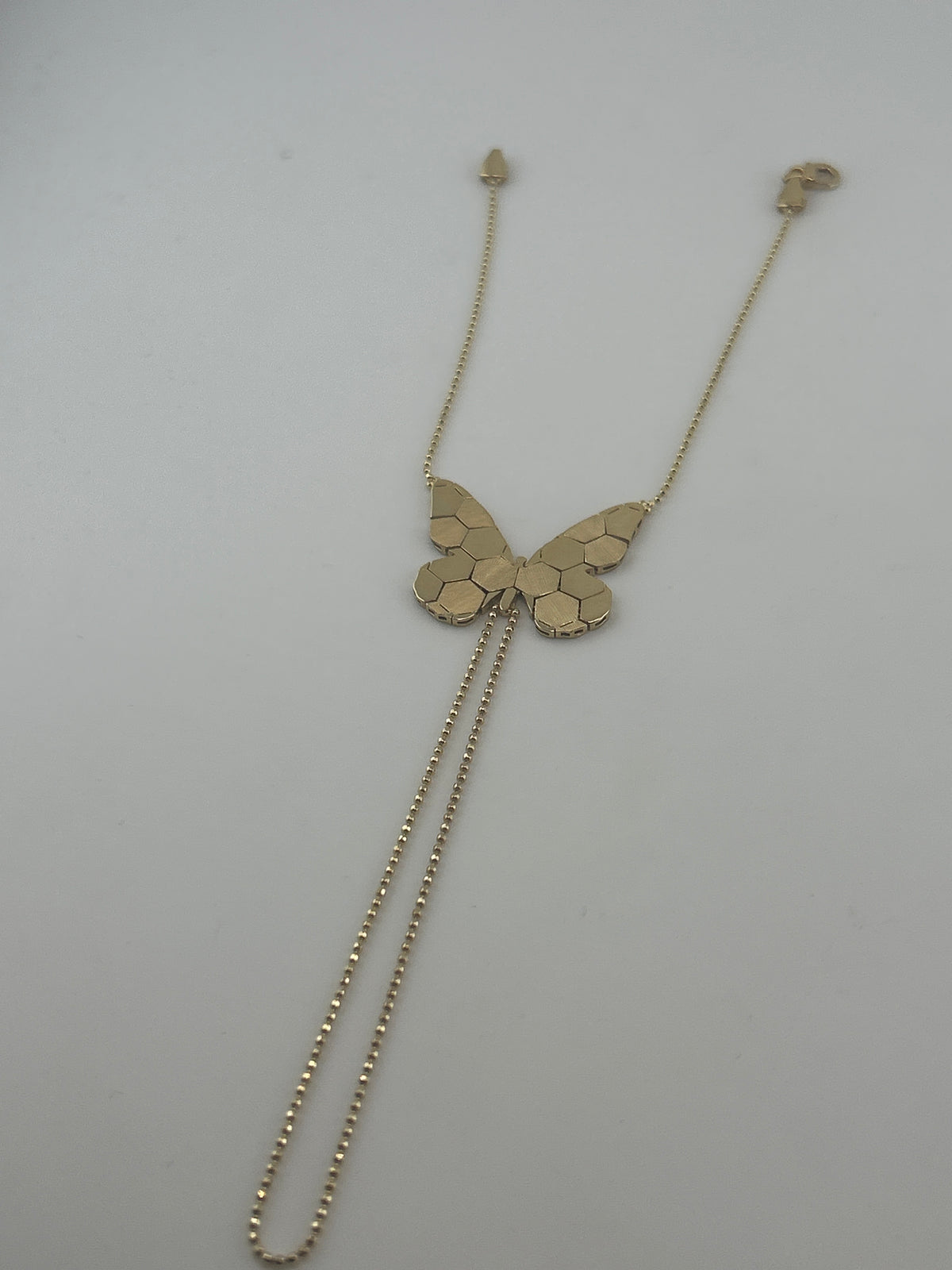 Petite Honeycomb Butterfly Hand Chain - Image 2