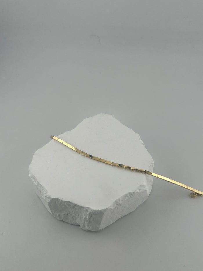 Gold Bar Link Bracelet