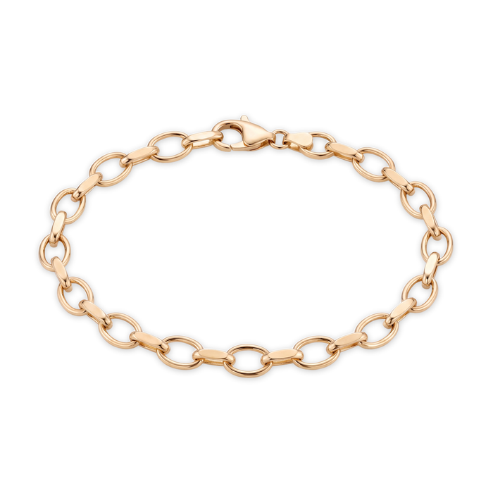 Aurelia Oval Link Bracelet in 18k yellow gold