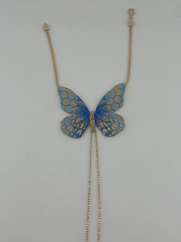 Blue Butterfly Hand Chain