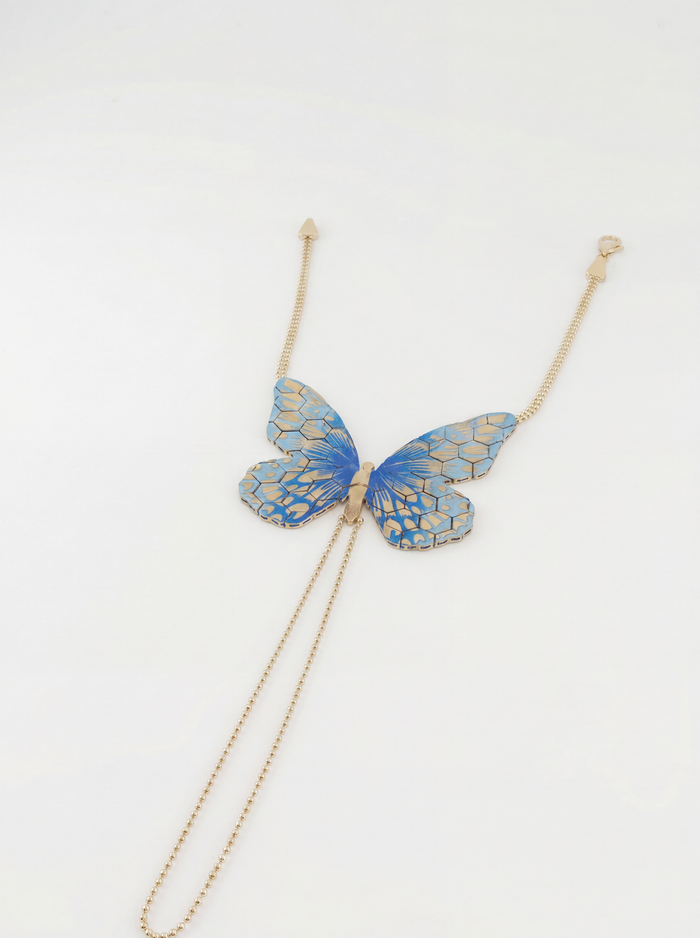 Blue Butterfly Hand Chain