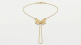 Petite Honeycomb Butterfly Hand Chain - Image 1
