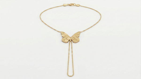 Petite Honeycomb Butterfly Hand Chain