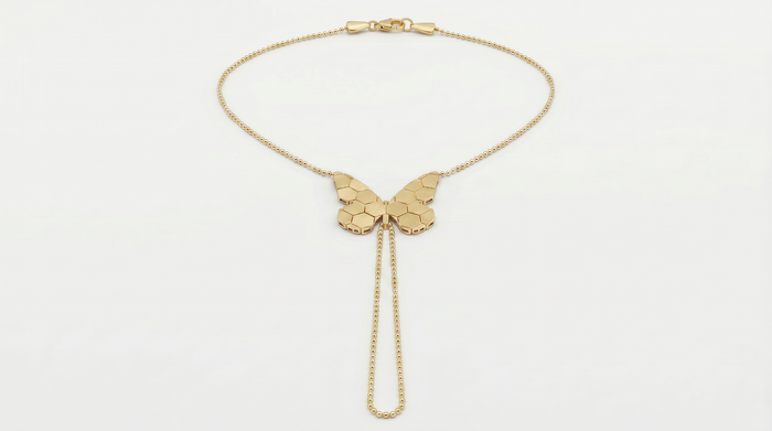 Petite Honeycomb Butterfly Hand Chain