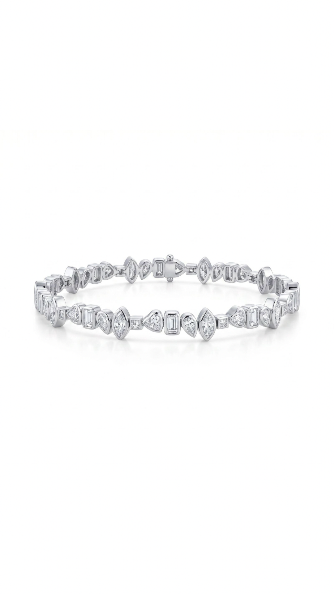 Multi-Shape Bezel Tennis Bracelet - Image 2