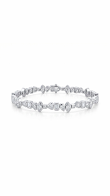 Multi-Shape Bezel Tennis Bracelet - Image 2
