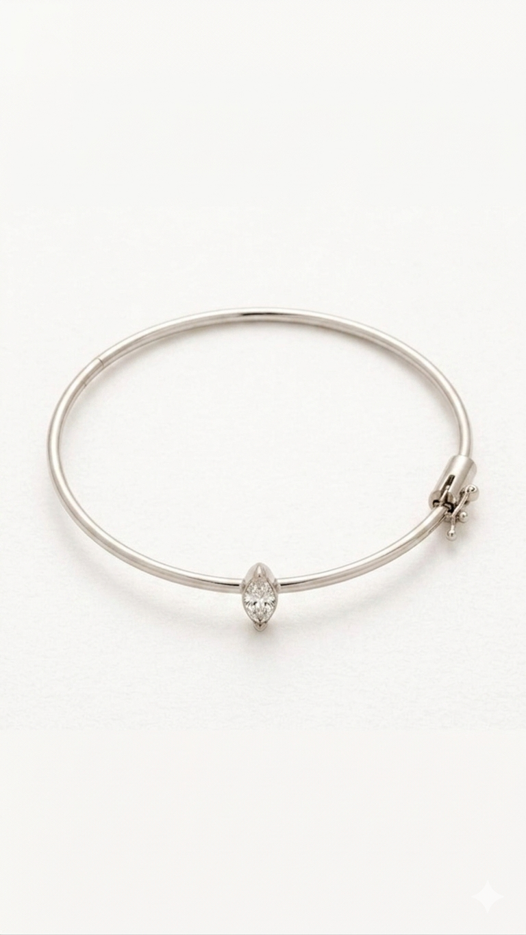 The Marquise Barely There Bangle - Image 2