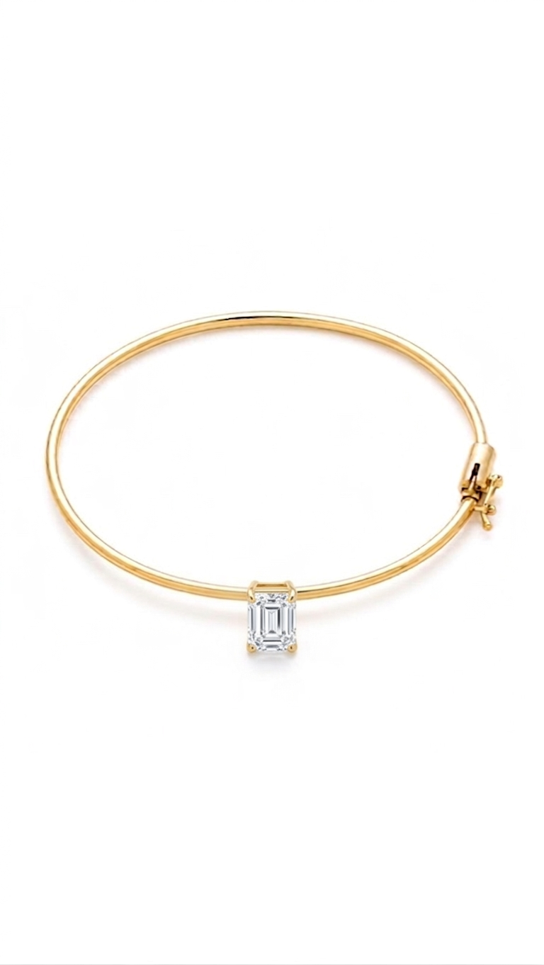 The Barely There Bangle Emerald - Image 1