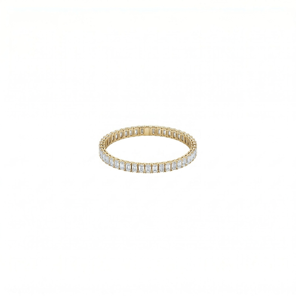 Emerald Shape Tennis Bracelet - Image 4