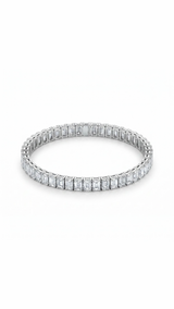 Emerald Shape Tennis Bracelet - Image 2