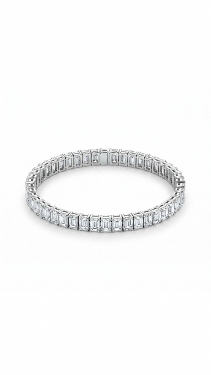 Emerald Shape Tennis Bracelet