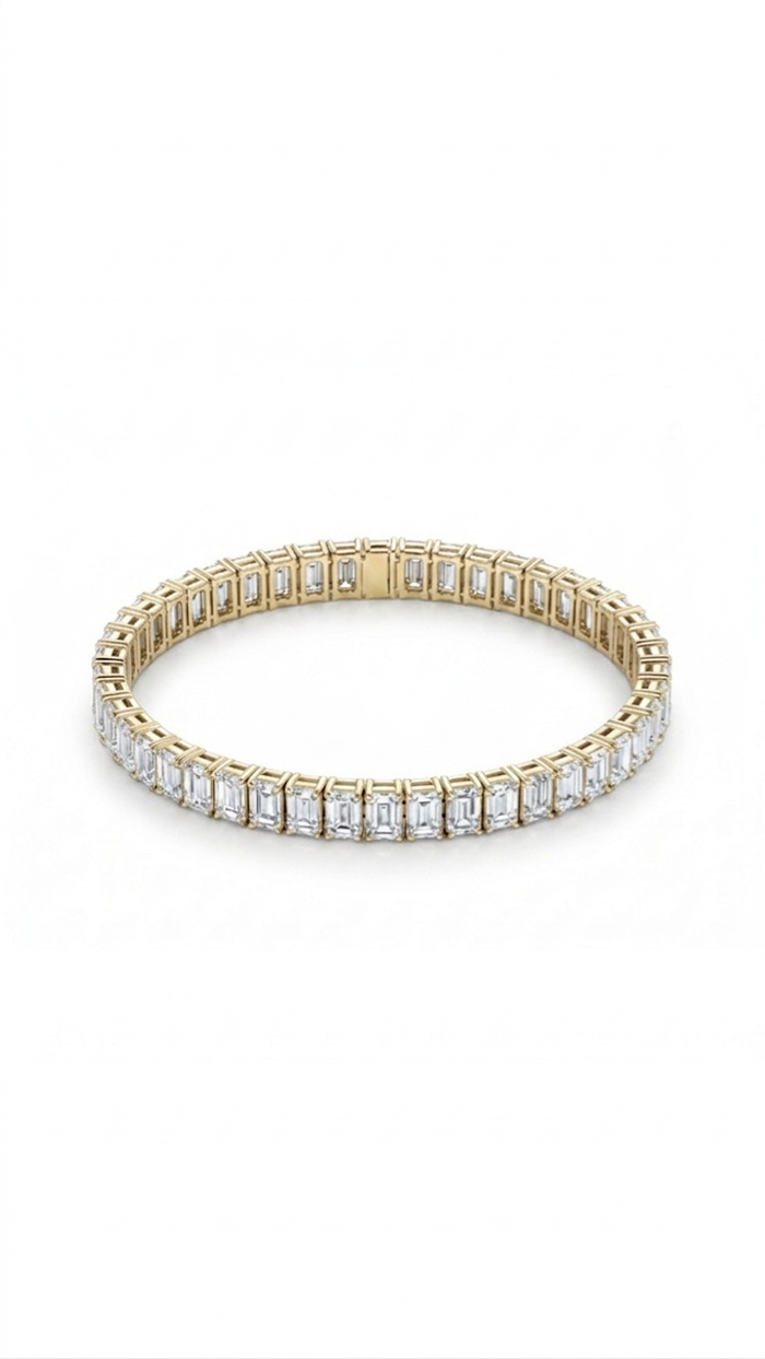 Emerald Shape Tennis Bracelet
