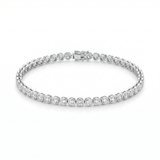 2.5 Carat Round Bezel Tennis Bracelet, 18k , Lab Diamond - Image 3