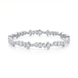 Multi-Shape Bezel Tennis Bracelet - Image 5