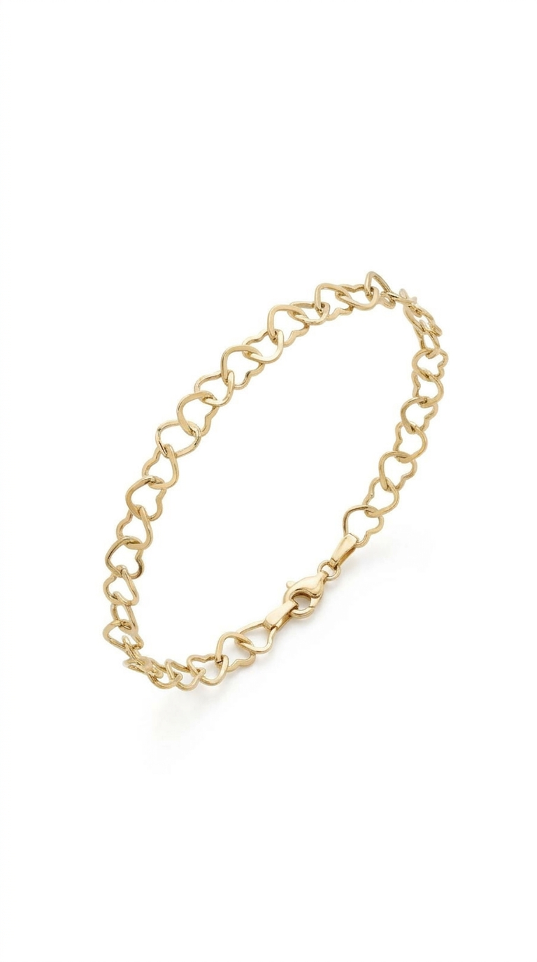 Cœur Bracelet - Heart Link Bracelet - Image 5