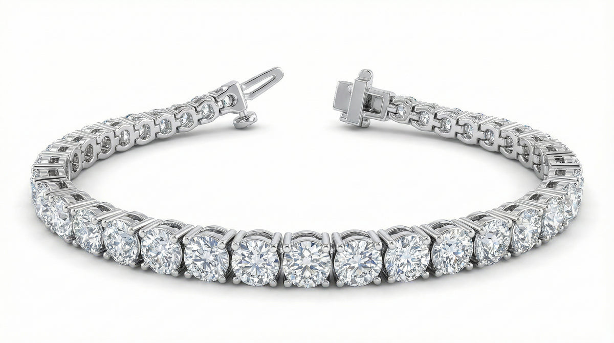 7 Carat Classic Diamond Tennis Bracelet - Image 4
