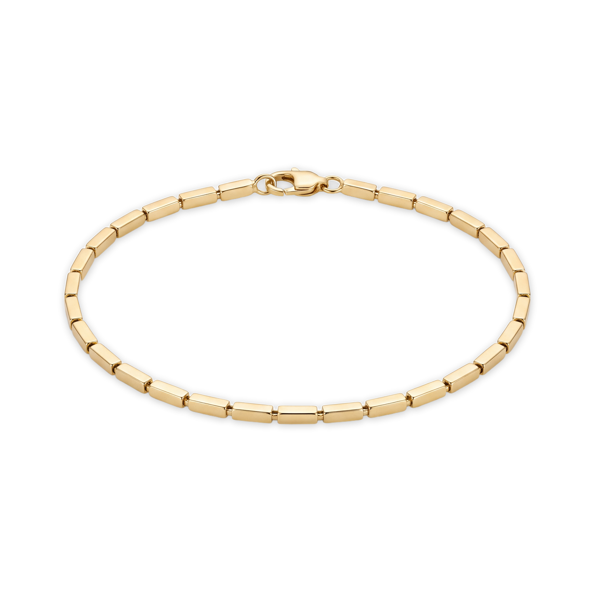 Gold Bar Link Bracelet - Image 1