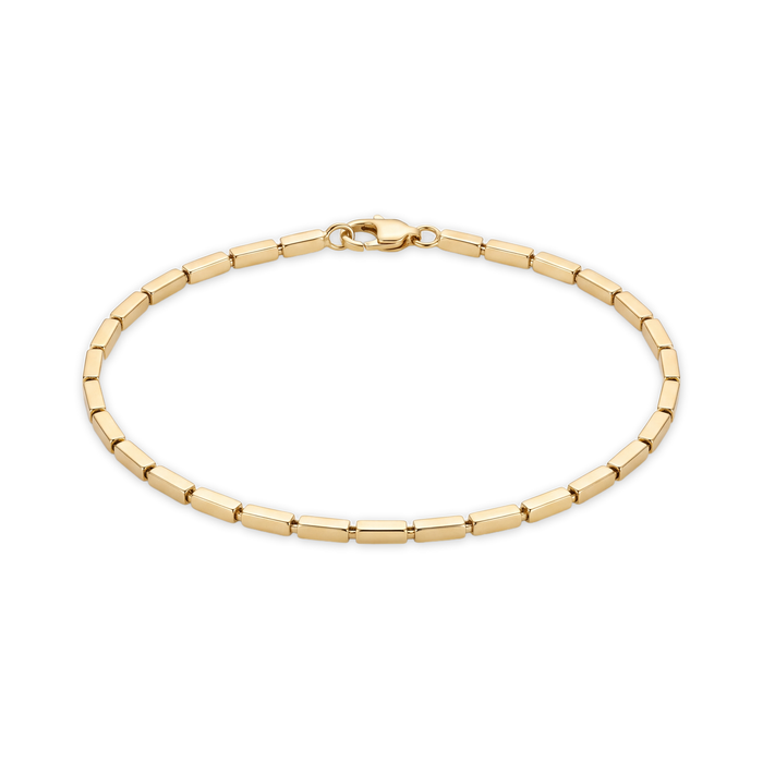 Gold Bar Link Bracelet in 18k yellow gold