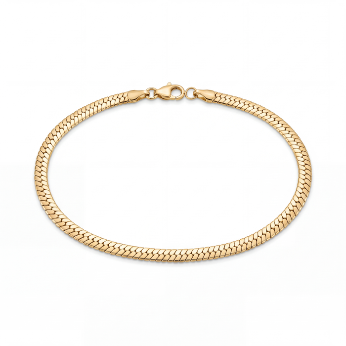 Herringbone Bracelet in 18k yellow gold