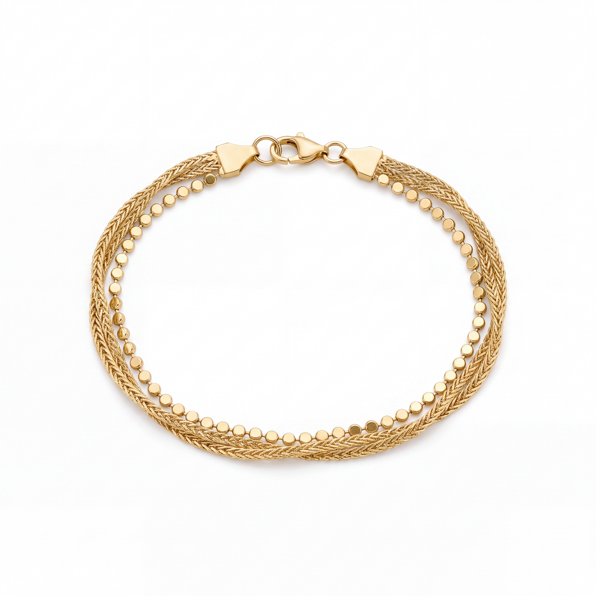 Multi-Strand Braided Chain Bracelet - Image 1