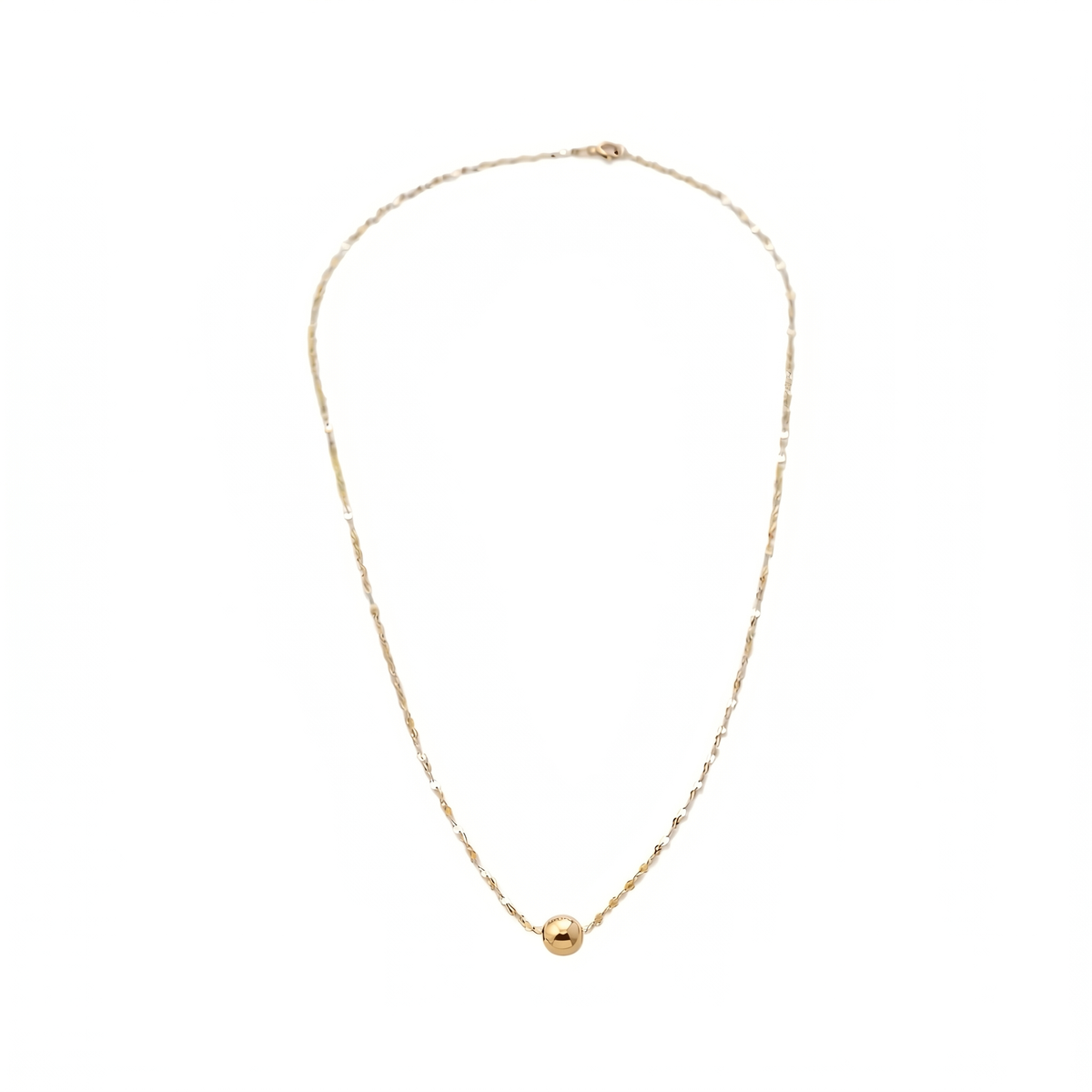 Perle — Gold Ball Station Necklace - Image 1