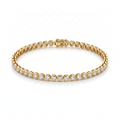 2.5 Carat Round Bezel Tennis Bracelet, 18k , Lab Diamond