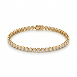 2.5 Carat Round Bezel Tennis Bracelet, 18k , Lab Diamond - Image 1