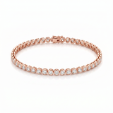 2.5 Carat Round Bezel Tennis Bracelet, 18k , Lab Diamond - Image 8