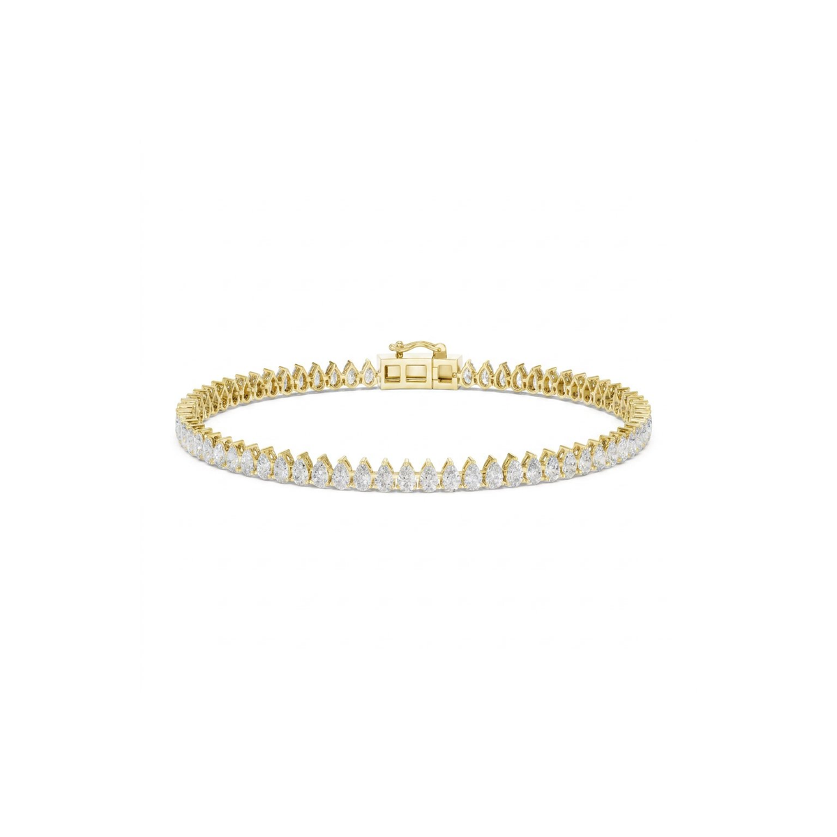 5 Carat pear Shaped Tennis Bracelet - Image 1